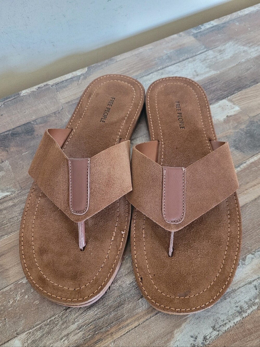 Free People Suede Lesther Sandals. Retail Price $90. Velvety Soft